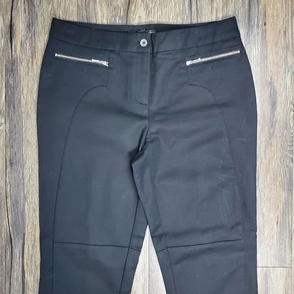 Black Label by Chico's Chino Tapered Black Dress Pants Size 4 - Picture 5 of 9